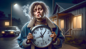 Besatt av tiden: Cathrine stiller klokken 1 time tilbake hver eneste natt